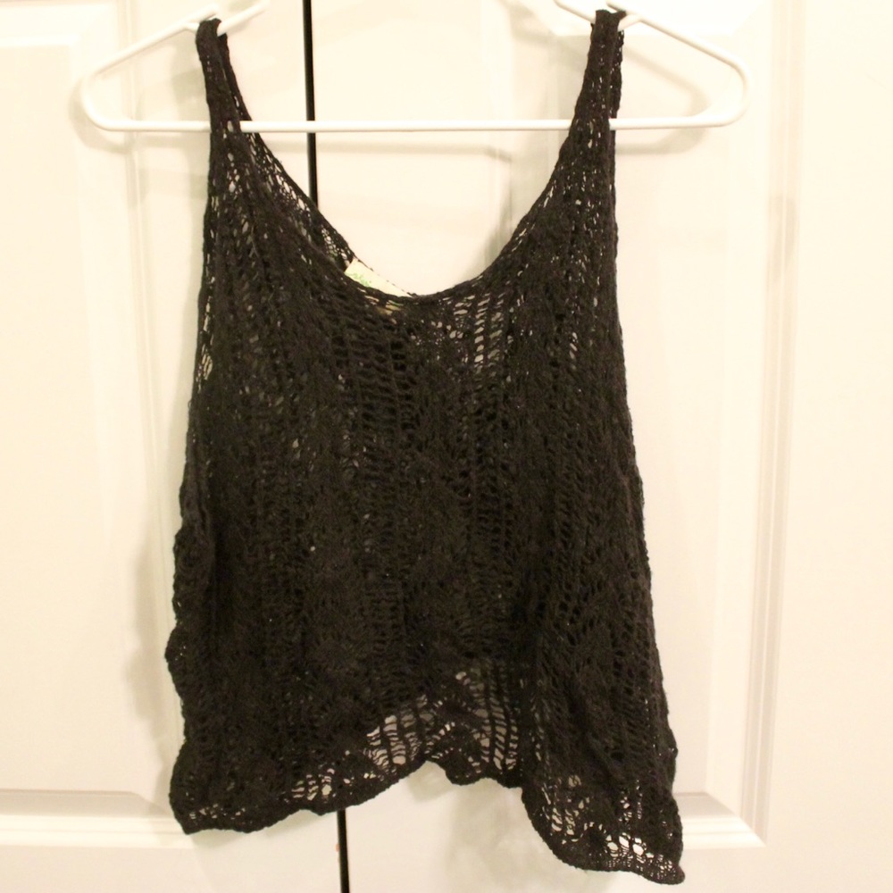 Urban Outfitters black crochet tank